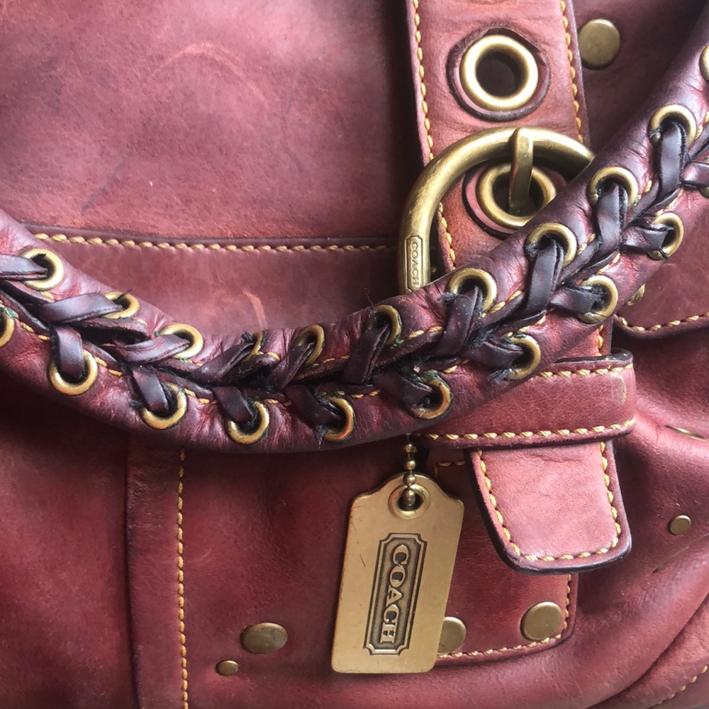 Coach Collectors Edition Distressed Burgundy Bag